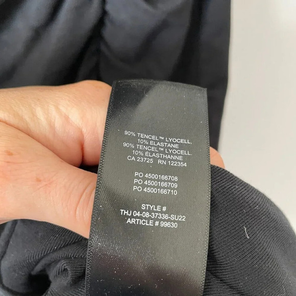 Aritzia Wilfred Ruched Lydia Mini Dress Black Size Medium - Picture 9 of 9